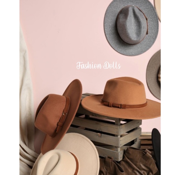 Dandy Life Pinched Wide Brim Hat New-Coffee - Picture 1 of 11